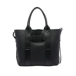 HOGAN Leather Tote Bag Men BLACK Shopping Bags